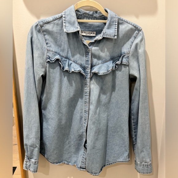 Pull & Bear Denim Shirt - Picture 1 of 4